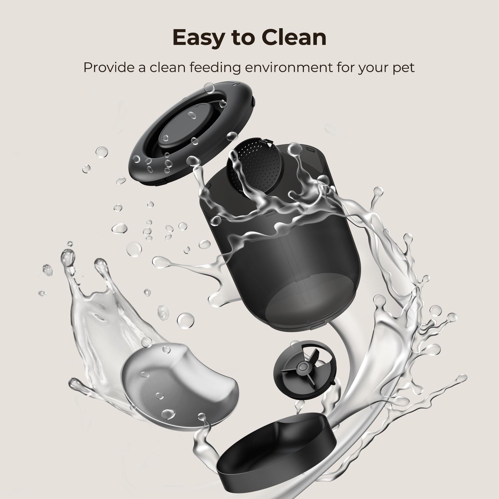 PF4-6L Distributore Crocchette Gatto Automatico, WiFi Doppia Fotocamera - Visione Orientabile IA Monitoraggio Mobile, Ciotola In Acciaio Modalità Pasto Lento, Programmabile & Porzionato, Batteria di
