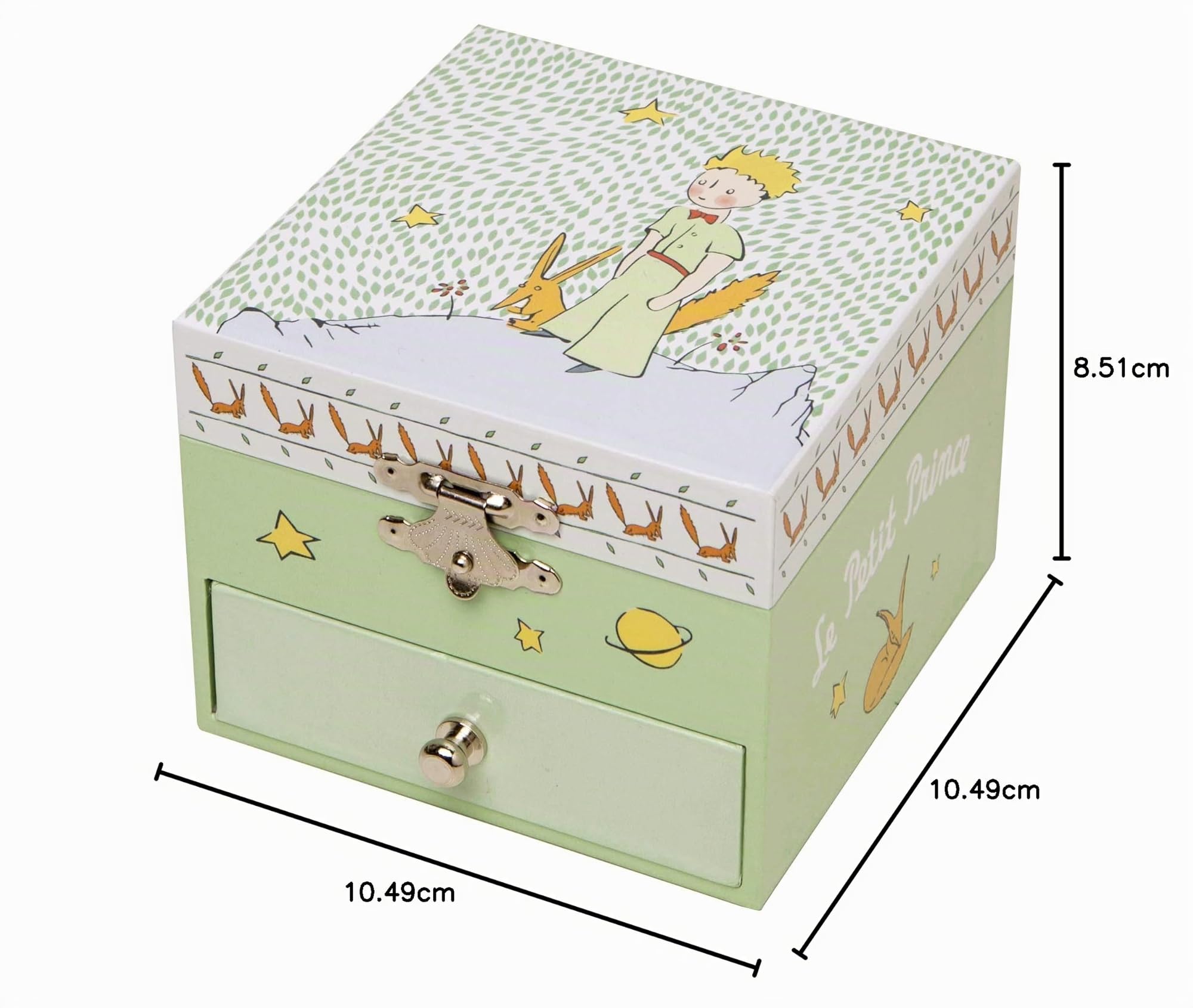 Trousselier Joyero Musical El Principito Saint Exupéry Caja Tesoros Verde Fosforescente Música La Valse d'Amélie Poulain