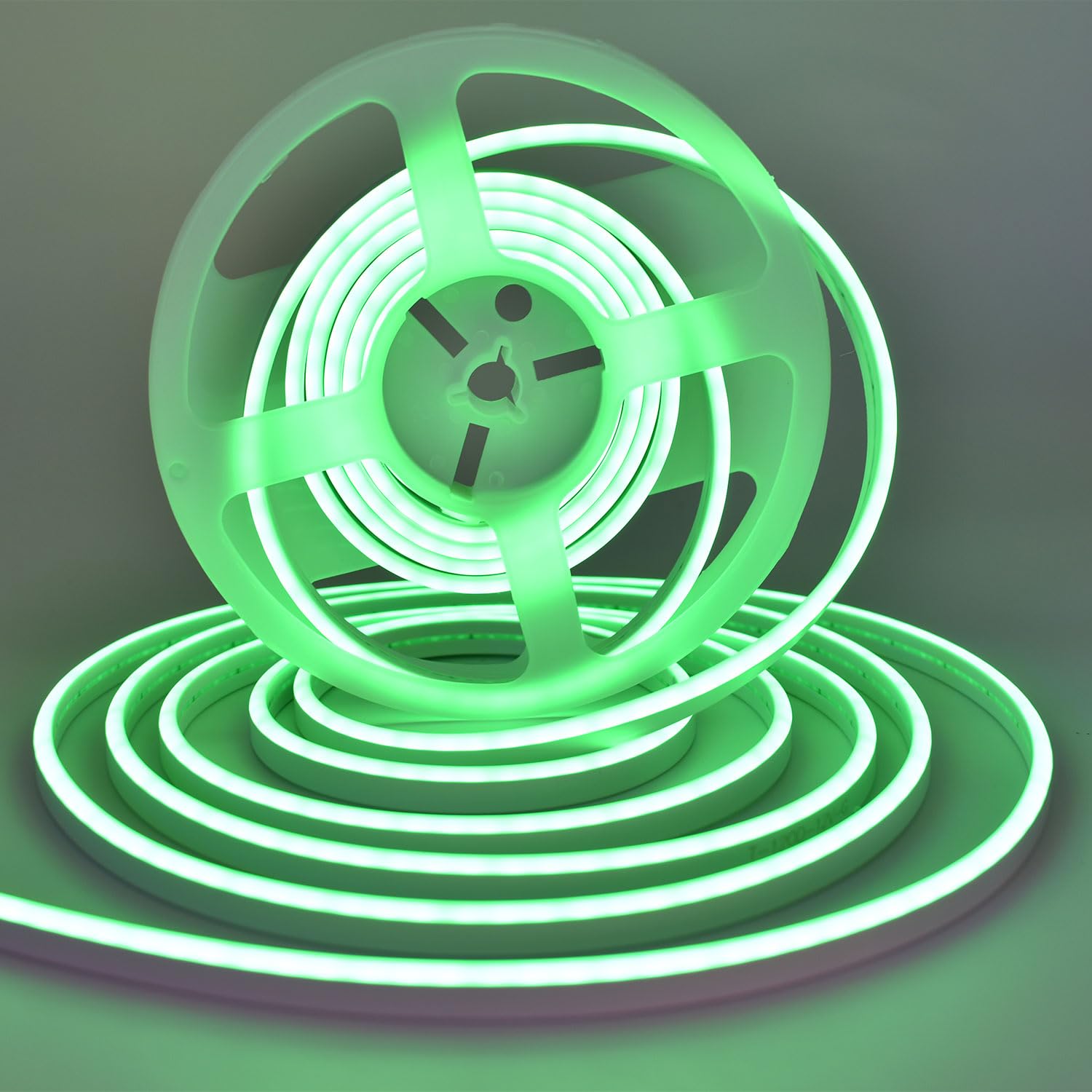 SUYOOULIN LED Neon Rope Light?Dimmable 12V LED Strip Lights with Remote, 16.4 Ft/5m IP68 Waterproof Silicone Rope Light for Indoor Outdoors(Green)