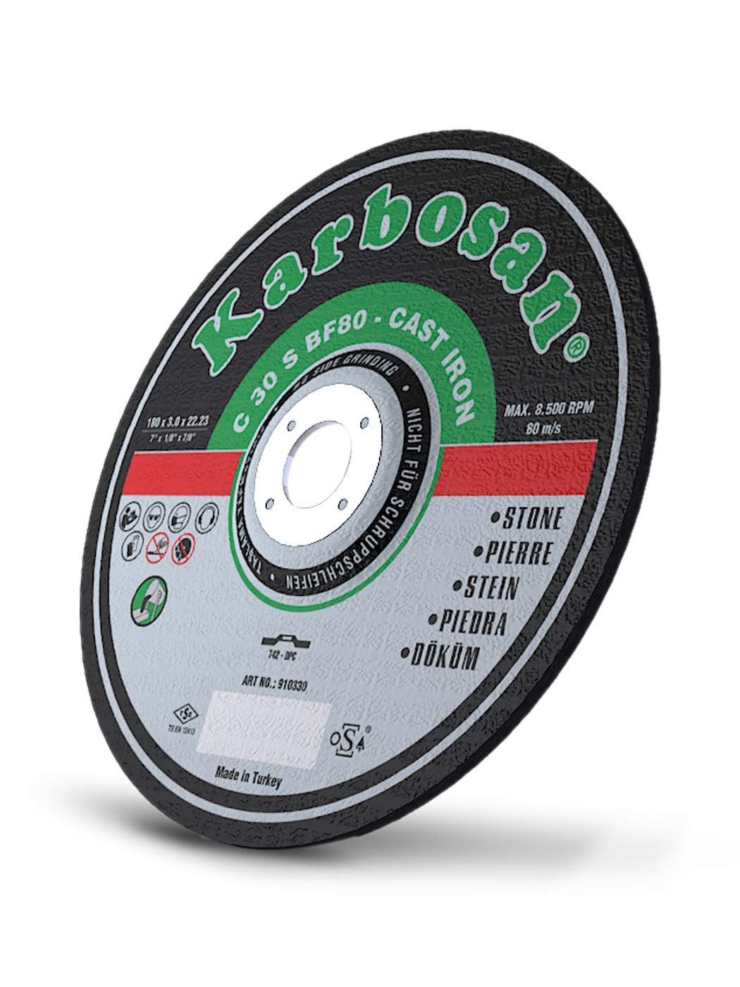 Karbosan C30 Mermer Kesici Düz Taş 115X2,5X22