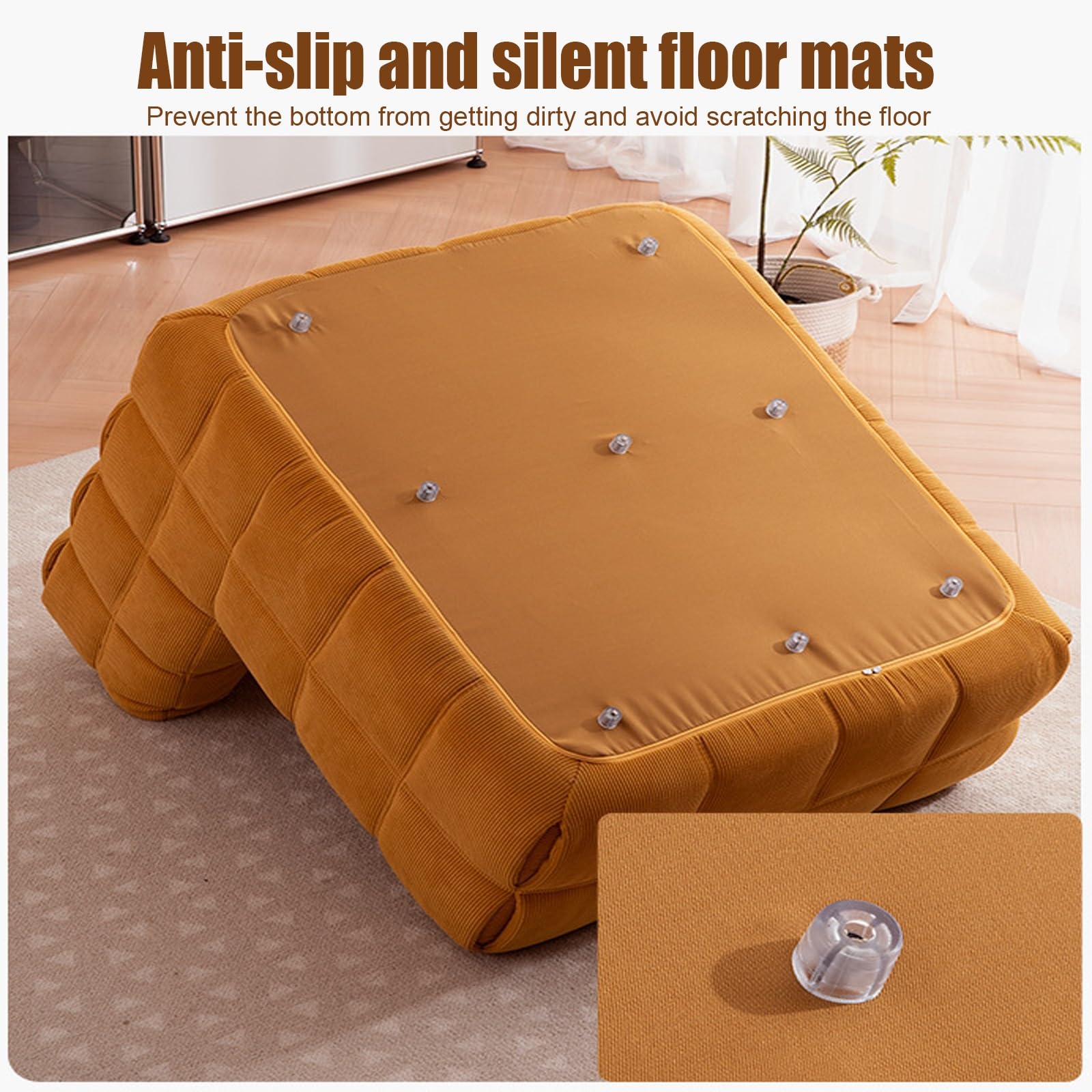 Waffel-Kompressions-Sofa, weicher Boden, Lounge-Stuhl, fauler Akzentstuhl für Wohnzimmer, Schlafzimmer, Salon, Büro