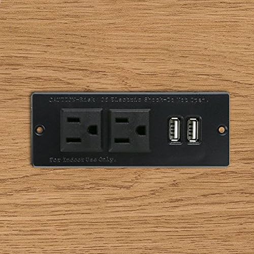 Miniatura 5 de Regleta de escritorio con 2 tomacorrientes, 2 USB 2.1A, montaje de inserción, mesa de escritorio integrada, sofá, gabinete, mesita de noche