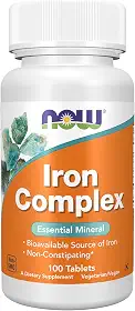 NOW Foods - Complexo de Ferro - 100 comprimidos