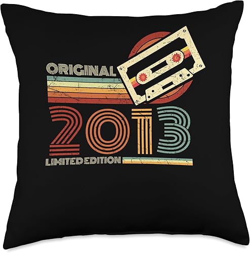 Miniatura 4 de Retro Limited Edition 2013 Cassette Tape 11th Birthday Throw Pillow