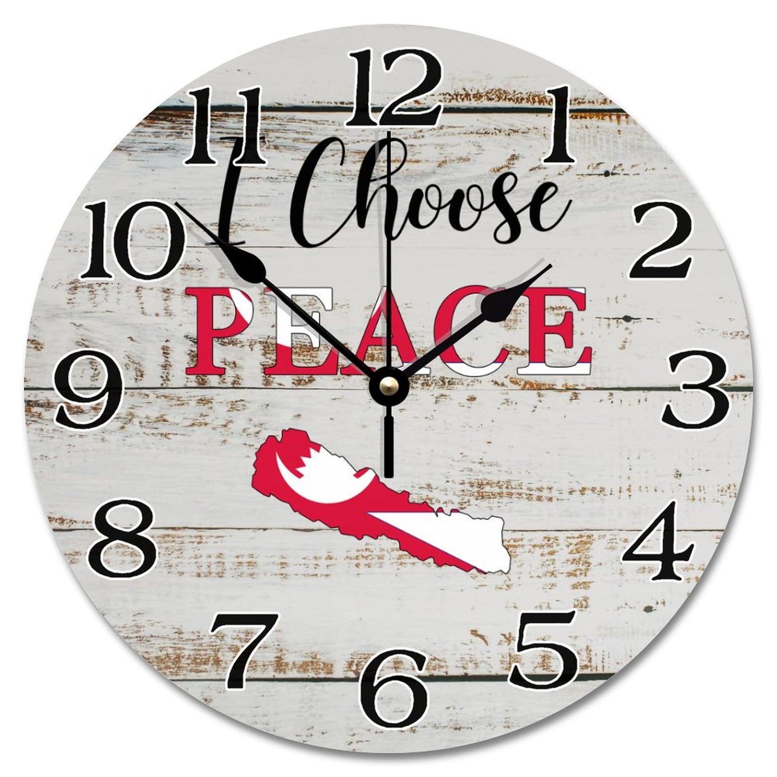 Horloge de voyage Népal en bois pour une déco de chambre apaisante