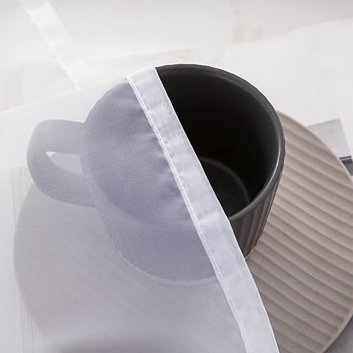 Miniatura 6 de MIULEE Cenefa transparente para ventana decoración extra larga tratamiento de ventana elegantes bufandas de cortina de lujo para fiesta boda arco