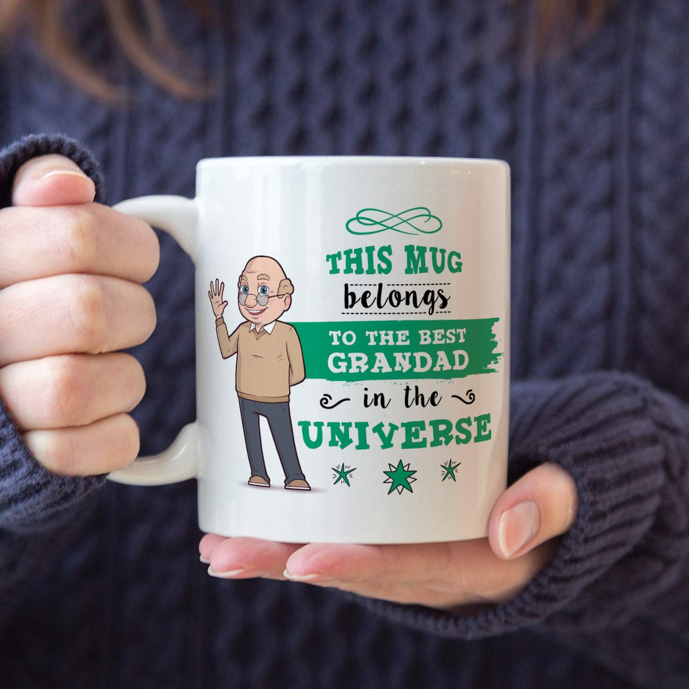MUGFFINS Grandfather/Grandpa Mug - in English - World's Best