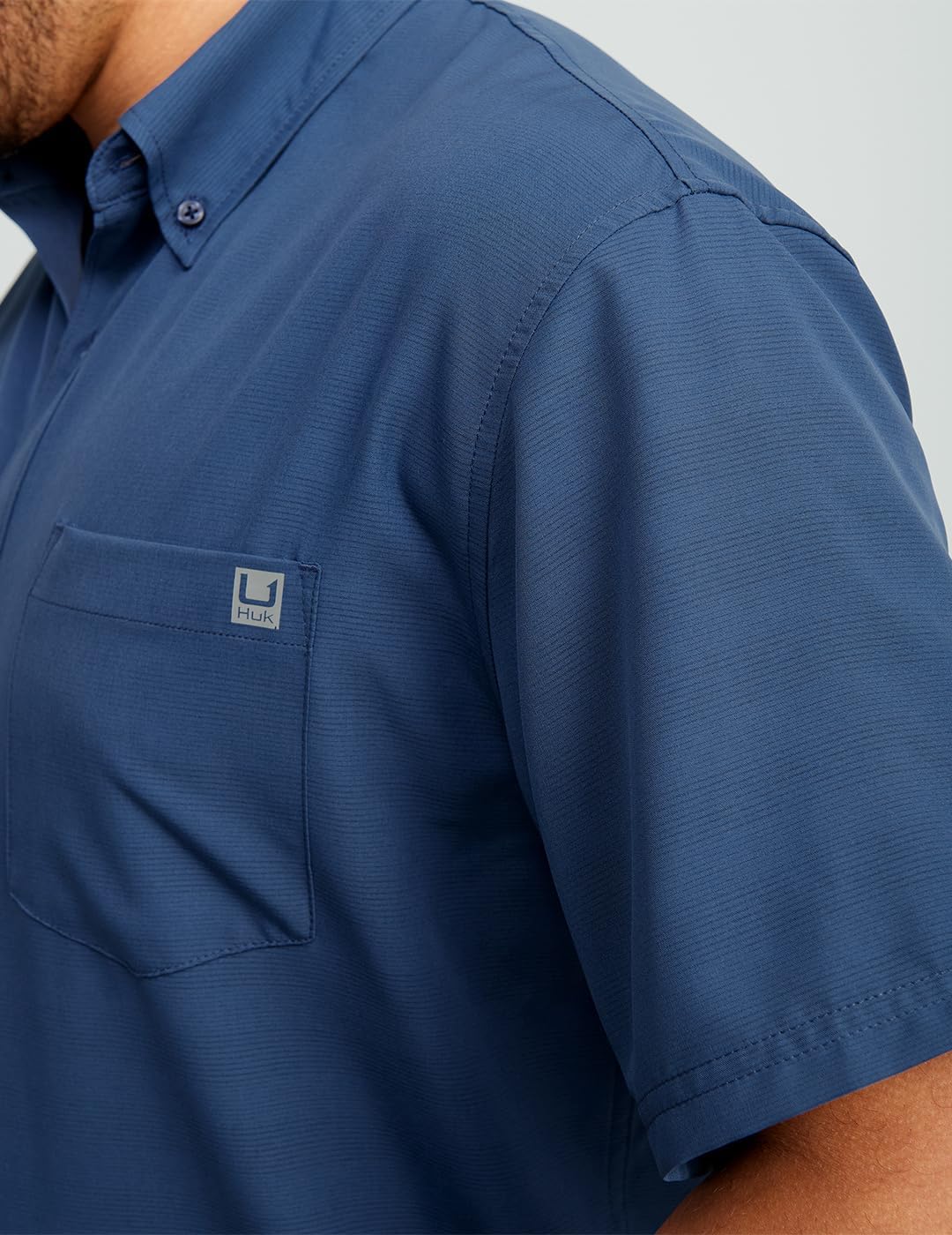 HUK Mens Kona Pattern Short Sleeve Fishing Button Down Shirt for Men - Image 4