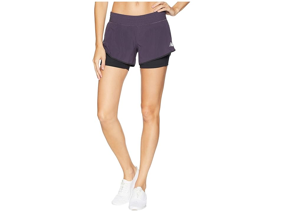 

New Balance 4 Impact Shorts (Elderberry) Women's Shorts