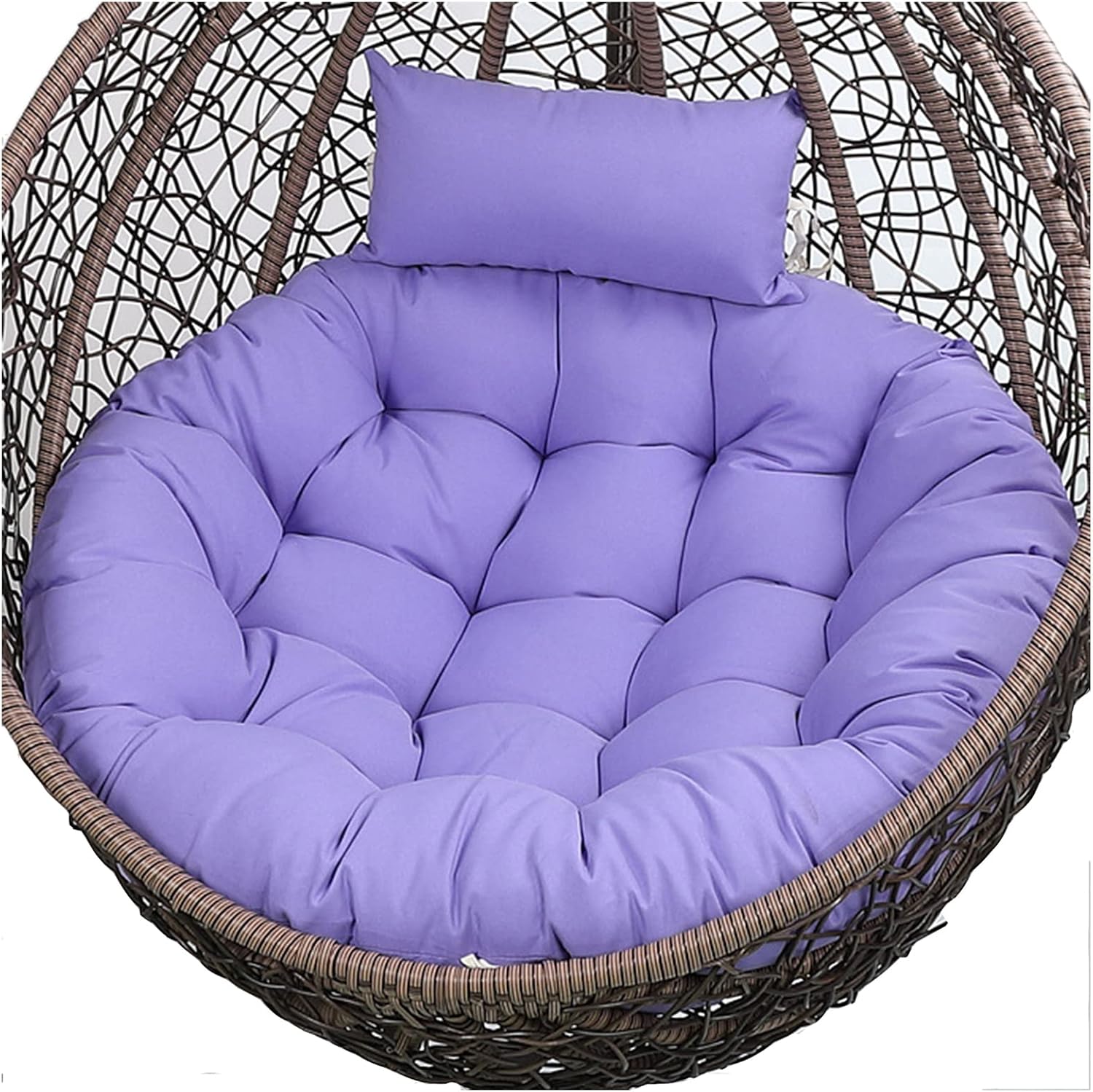 ZTGL Hanging Egg Chair Cushion Only, Round Swing Chair Cushion Replacement, Thick