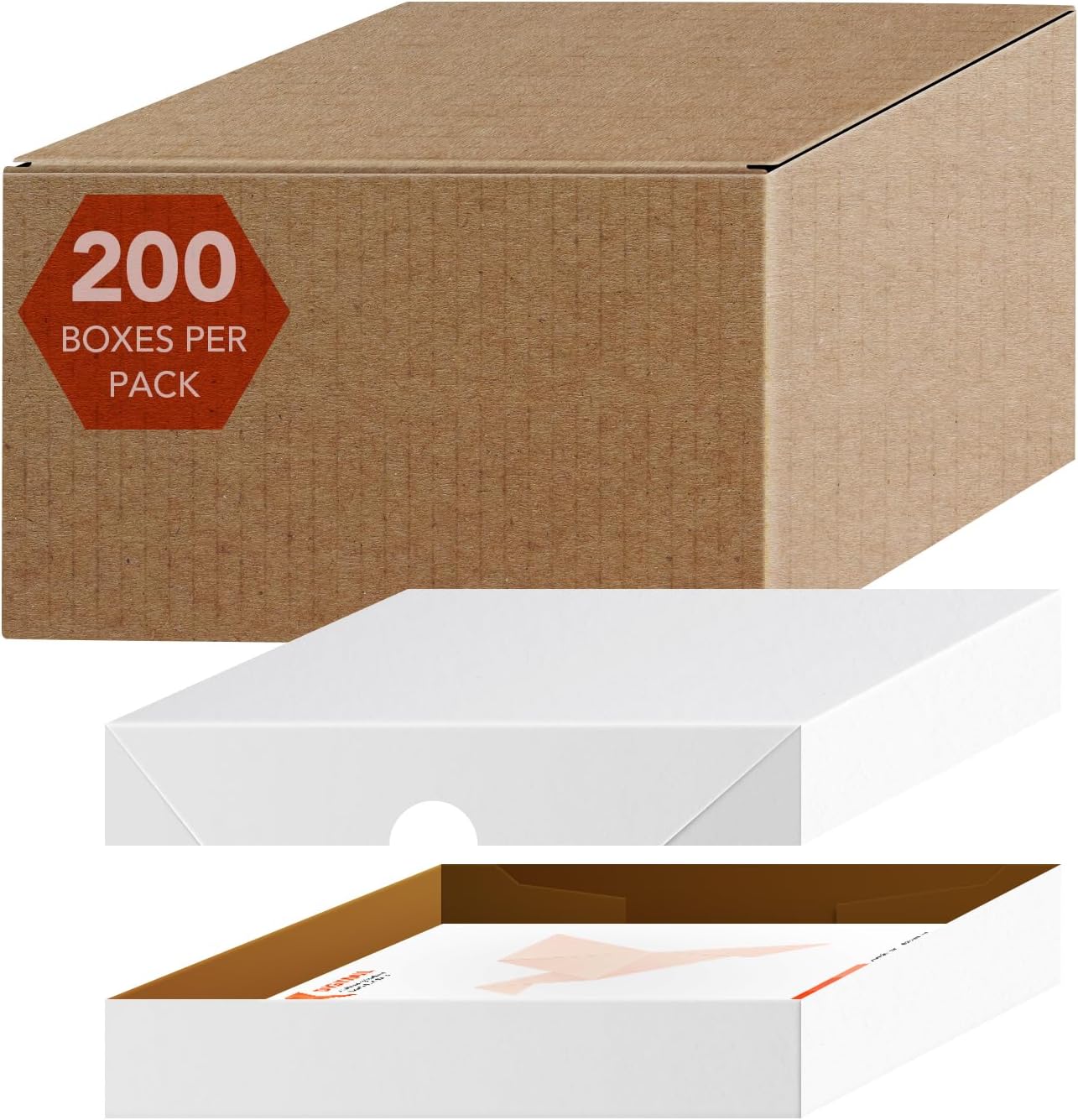 Caja plegable con membrete blanco  Cajas de cartón gruesas y resistentes para documentos, archivos y papeles, contenedores de almacenamiento y