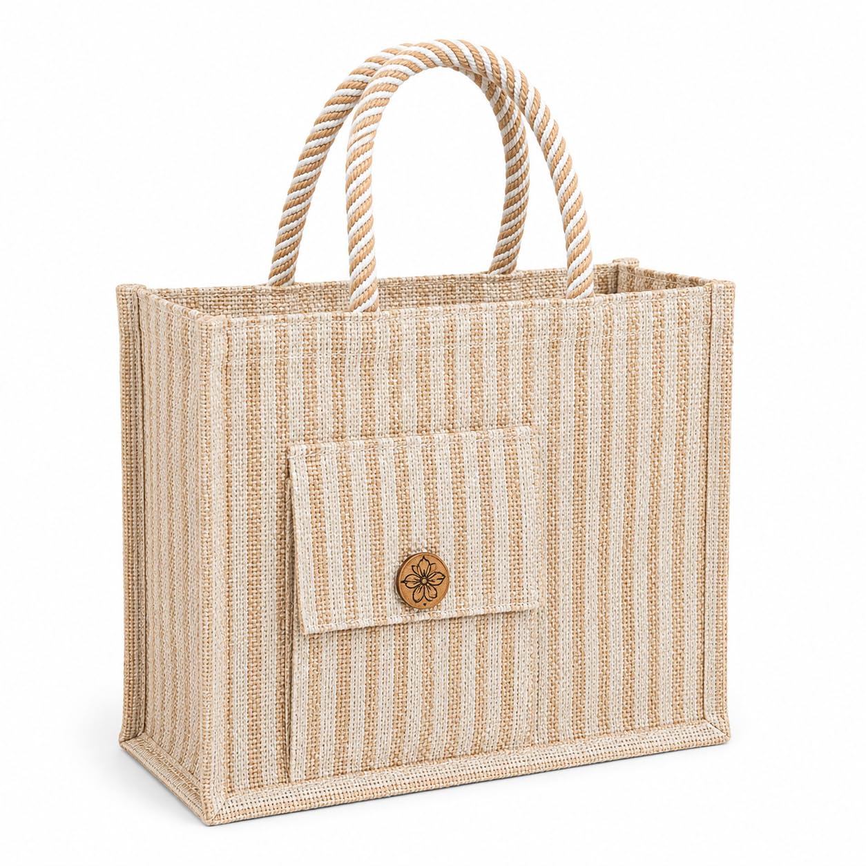 Jute Lunch Bag with Zip | Lunch Box Bag for Office Use | Jute Bag for Lunch | Jute Bags for Women & Men, Shopping, Grocery & Office Essentials-picture-33