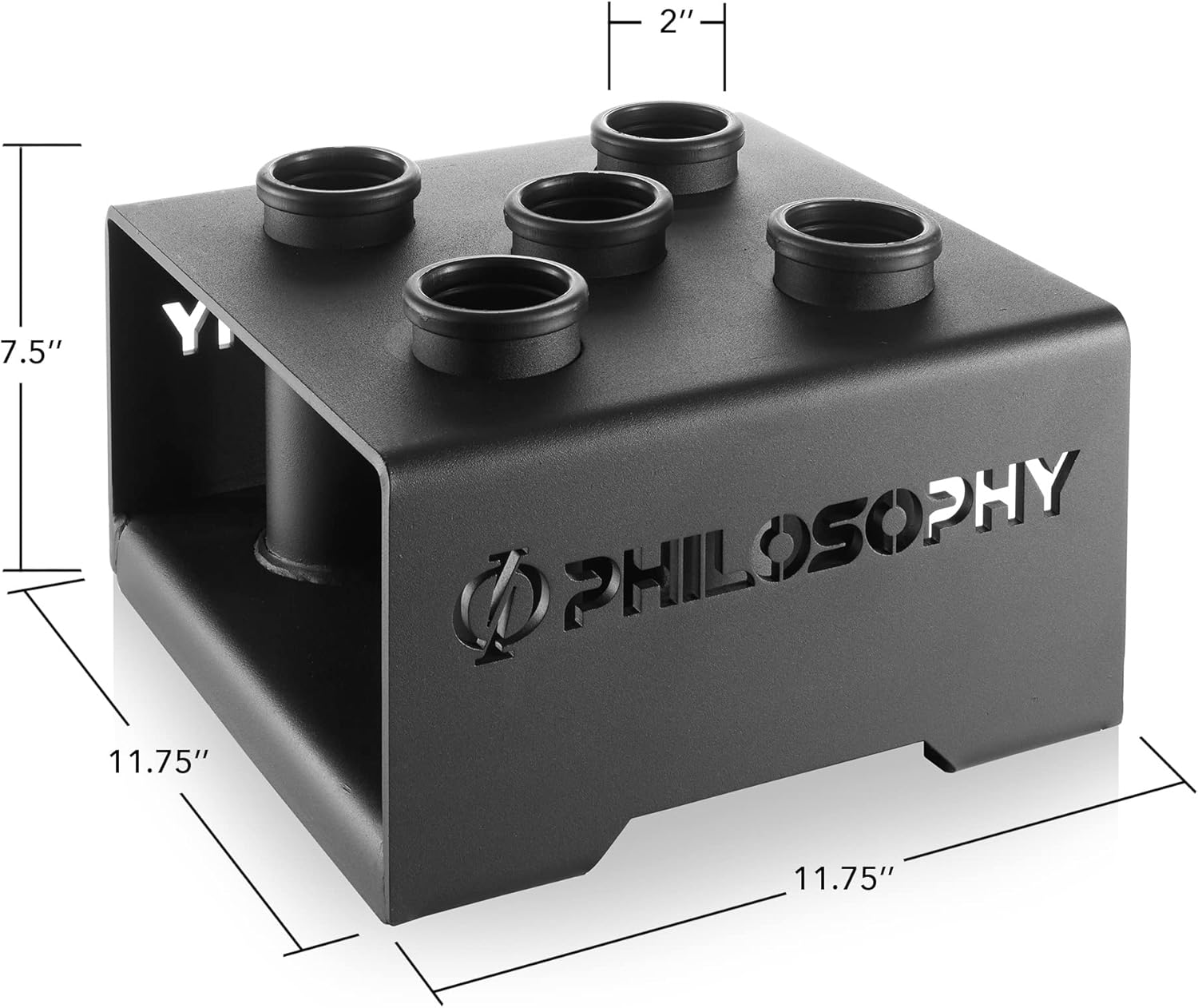 Philosophy Gym Vertical Barbell Holder - 5 Bar Storage Stand for 2" Olympic Bars