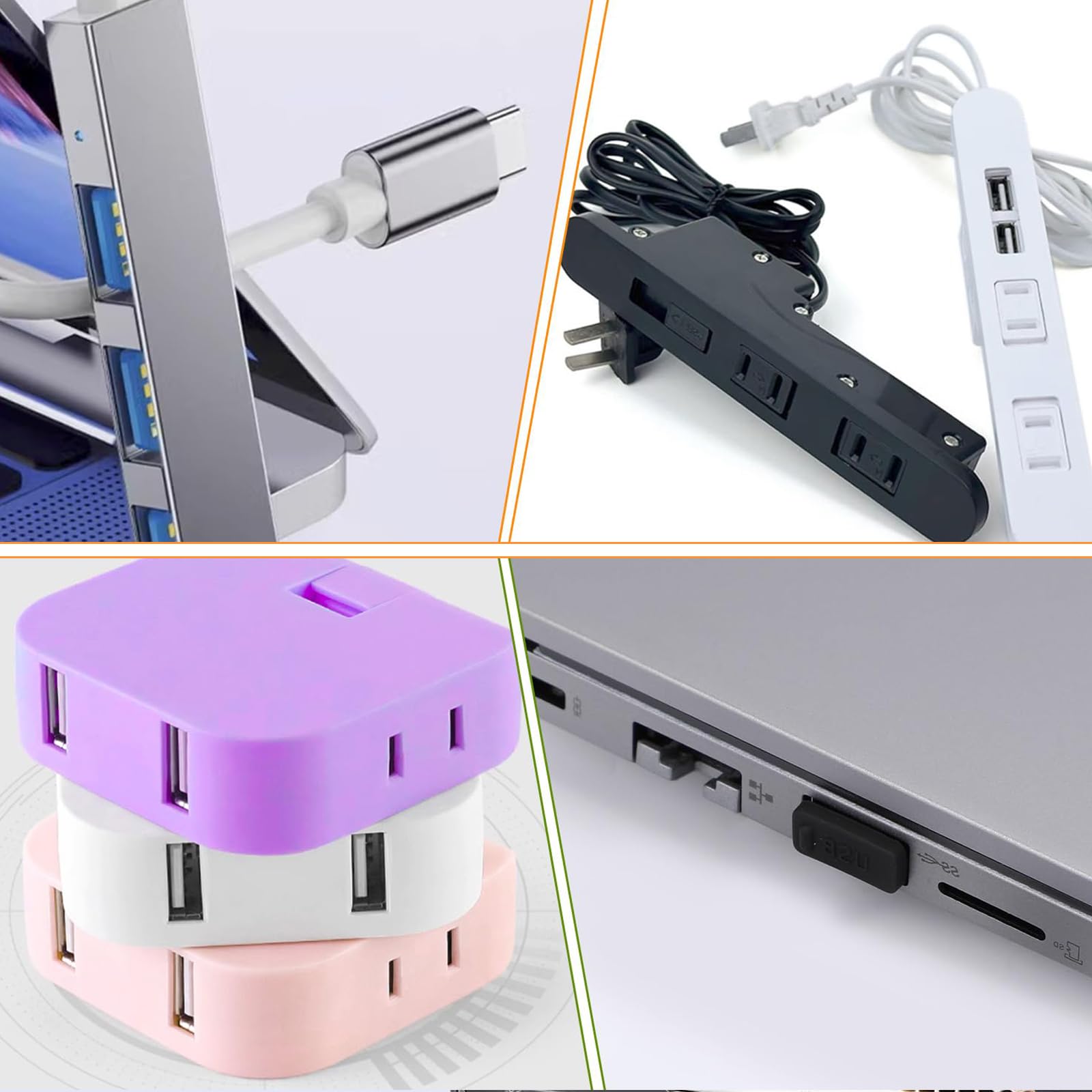 40 Tappi Antipolvere In Silicone Per Porte USB, HDMI, Audio - Set Per PC, Laptop E Fotocamere