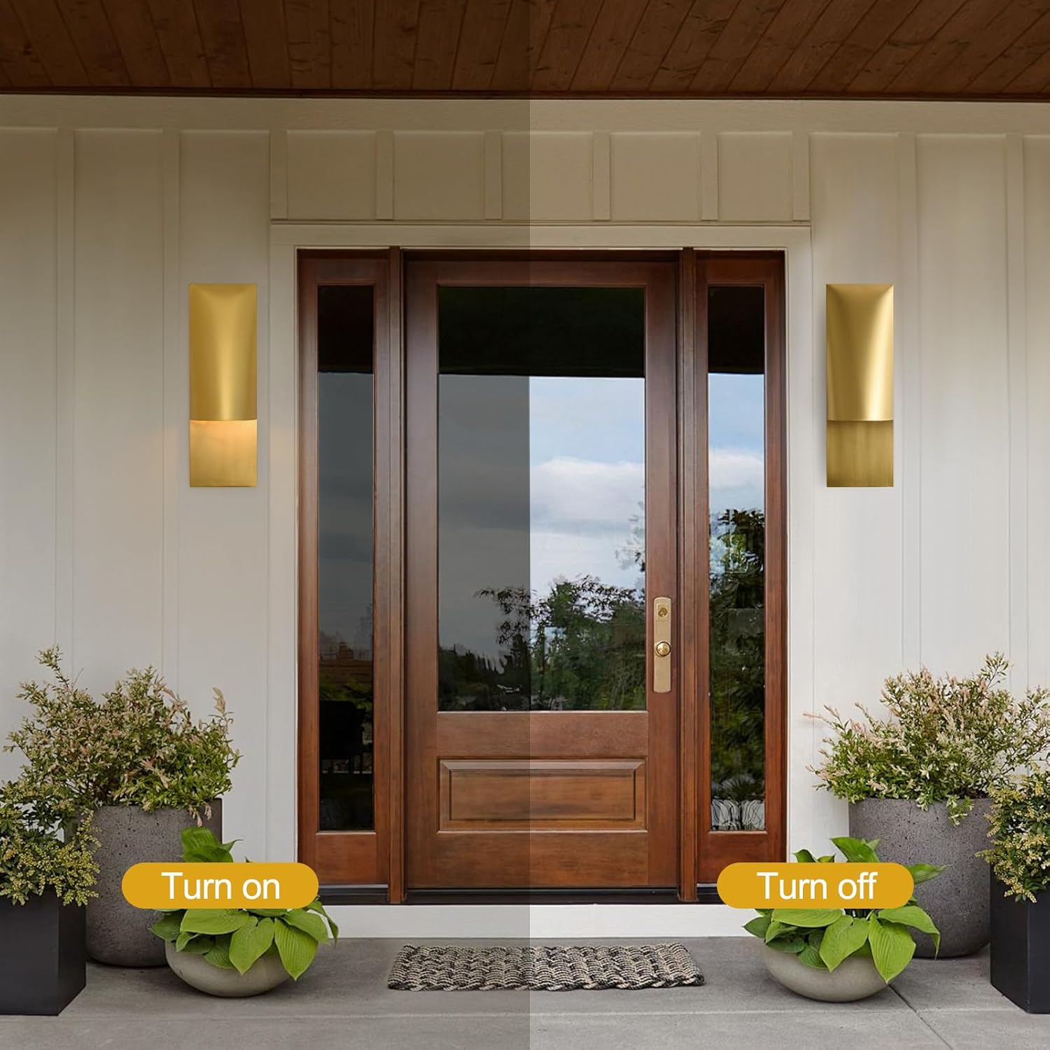 18" Wall Sconce Gold, Modern Decorative Wall Sconces, Suitable For Exterior Patio, Porch, Bedroom, Living Room, This Wall Light Can Withstand Harsh Weather Conditions Such As Rain And Snow Outdoors