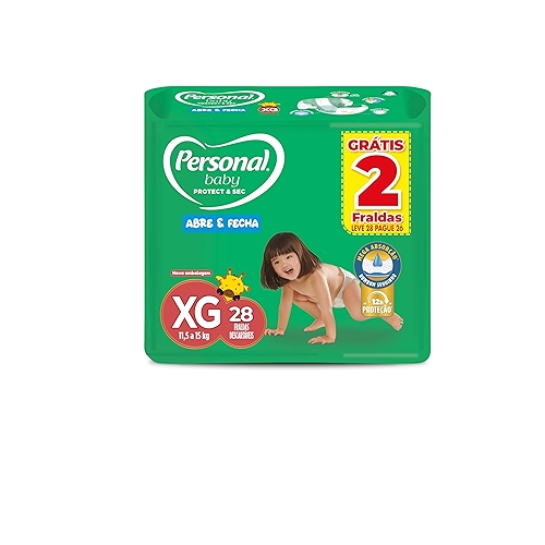 Fralda Personal Baby Protect e Sec XG Mega 9x28pads Leve 28 pague 26 Unidades
