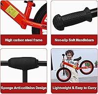 Vista 7 de Bicicleta infantil para niñas y niños de 3, 4, 5, 6 años, bicicletas para niños de 14 pulgadas con ruedas de entrenamiento y freno de mano