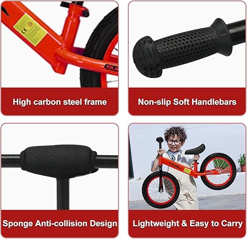 Miniatura 7 de Bicicleta infantil para niñas y niños de 3, 4, 5, 6 años, bicicletas para niños de 14 pulgadas con ruedas de entrenamiento y freno de mano,