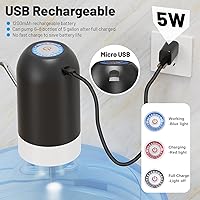 Vista 8 de Dispensador de agua Myvision para botella de 5 galones, bomba de agua eléctrica portátil de carga USB, bomba de jarra de agua potable para el hogar