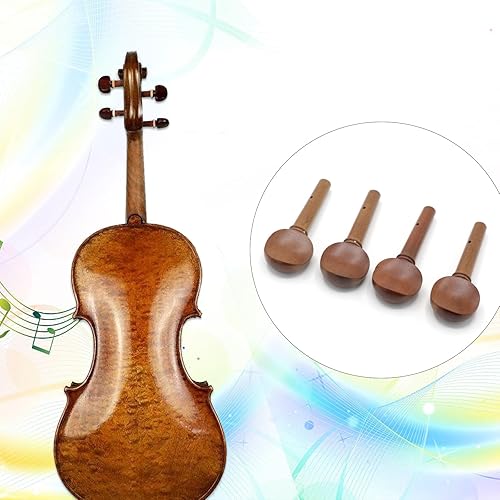 Miniatura 6 de CashBeat Juego de clavijas de afinación para violín de violín, madera de azufaifo, clavijas de afinación de madera de repuesto para violín de tamaño