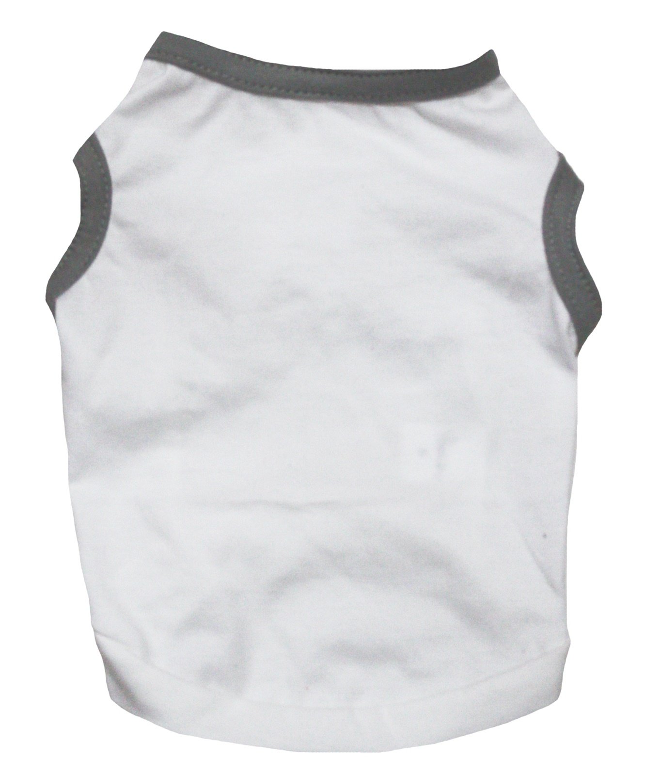 Chemise pour chiot aux finitions soignées vêtements élégants à ourlets blancs et gris