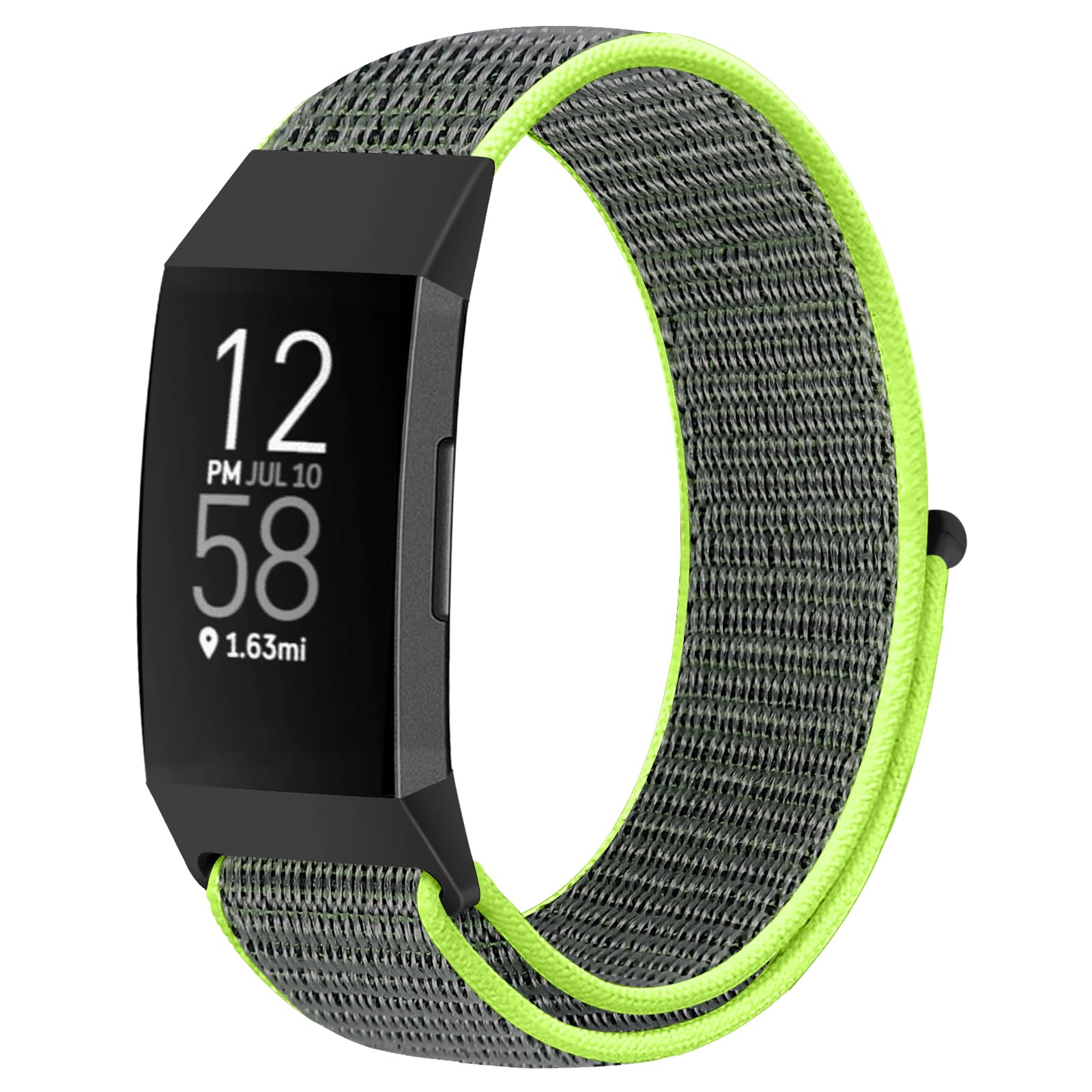 AVOD Nylon Watch Bands Compatible with Fitbit Charge 4/Charge 3/SE, Soft Replacement Wristband Breathable Sport Strap with Band for Women Men (Flash) — image 1