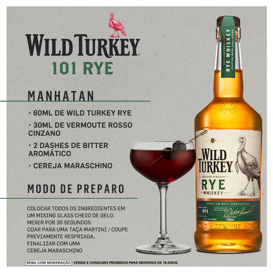 ウイスキー WILD TURKEY STRAIGHT RYE WHISKEY Whiskey Bourbon Wild Turkey Rye Wild Turkey Rye Sabor Caramelo