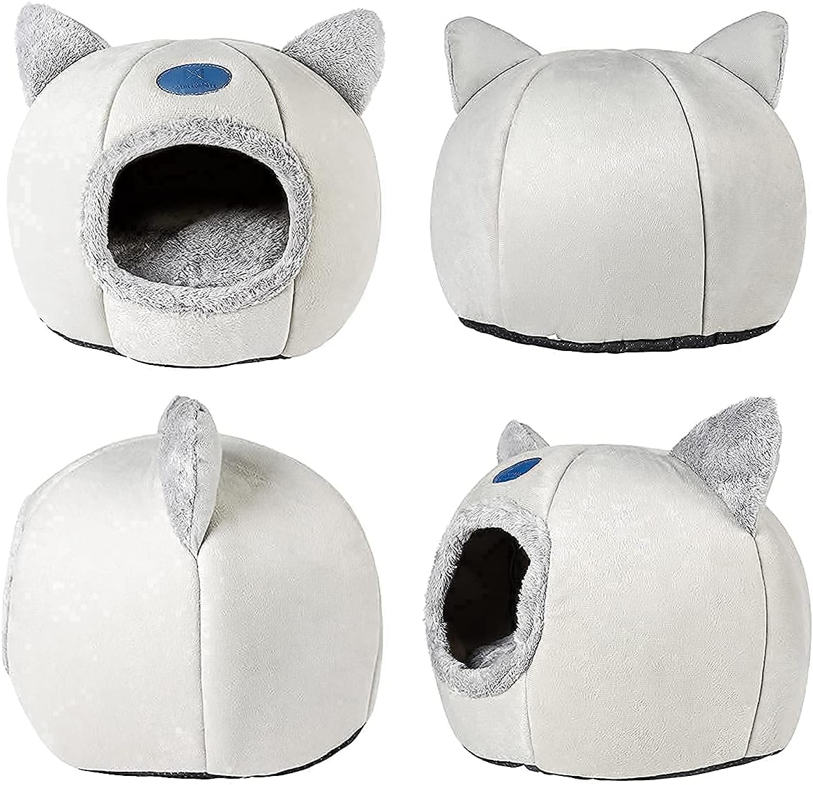 SolutionPets Cat & Dog Cave Bed, Semi-Enclosed Cat Cave Bed, Machine Washable Easy Cleaning, Deep Sleep & Stress Relief : Pet Supplies
