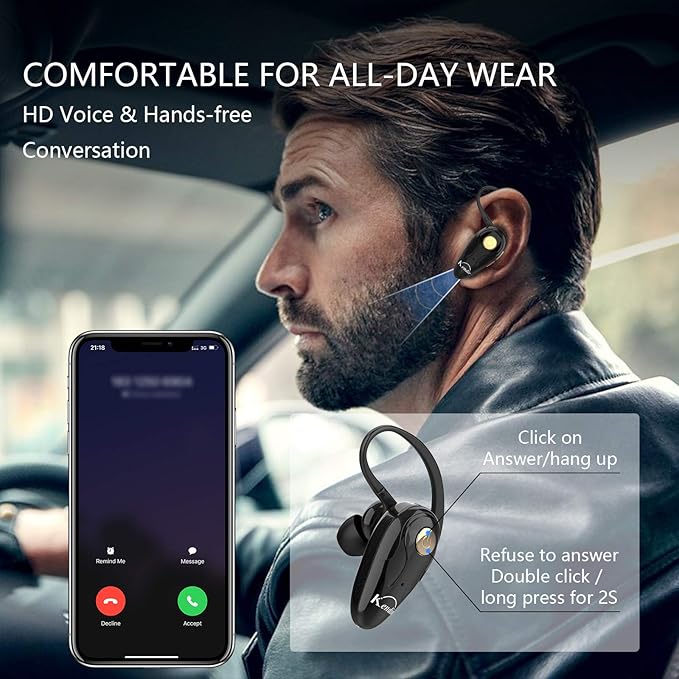 Auriculares Bluetooth Kendir V5.0 Inalámbricos Livianos con Micrófono miniatura 2
