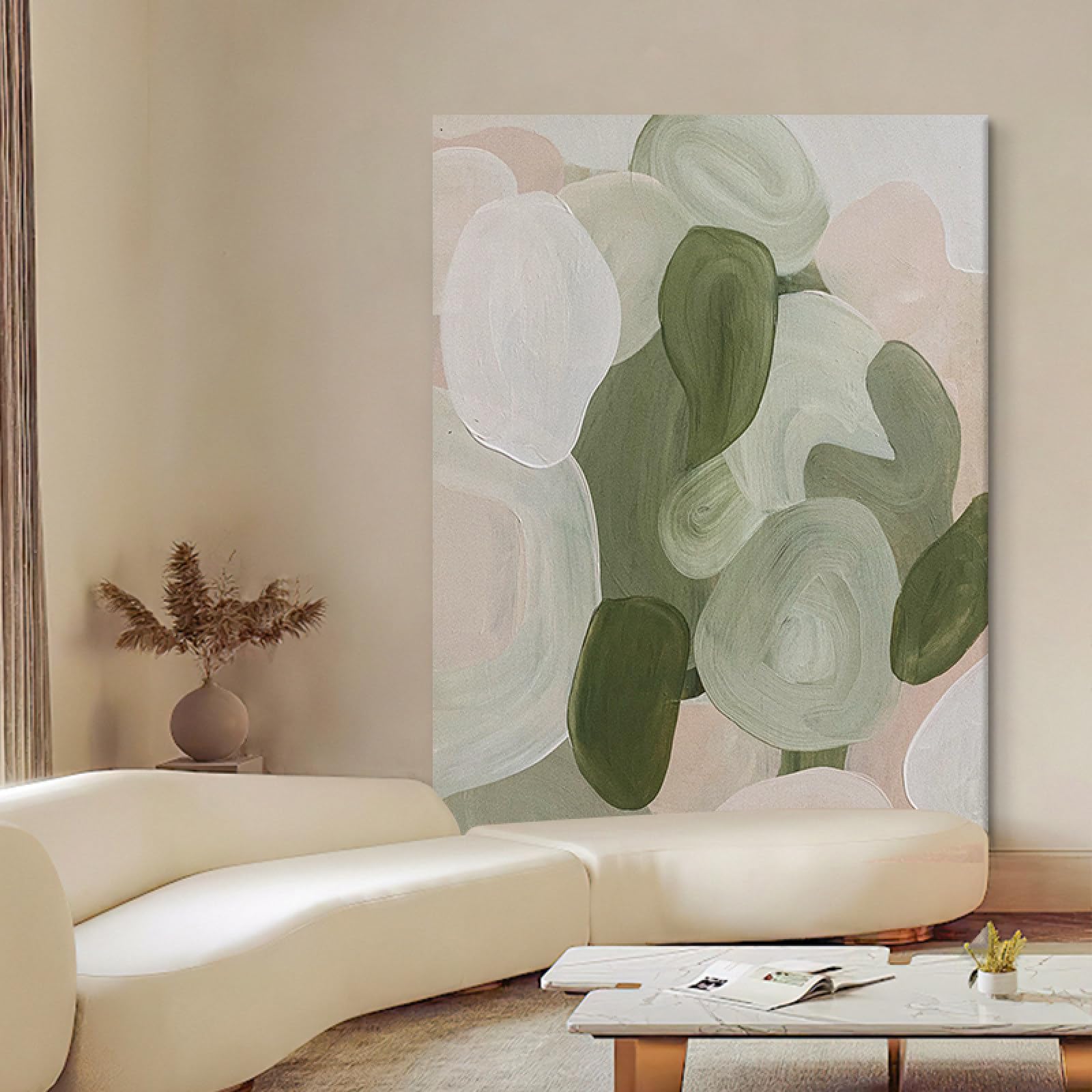 Peinture à l'huile abstraite sur toile grande taille 150x220cm pour salon