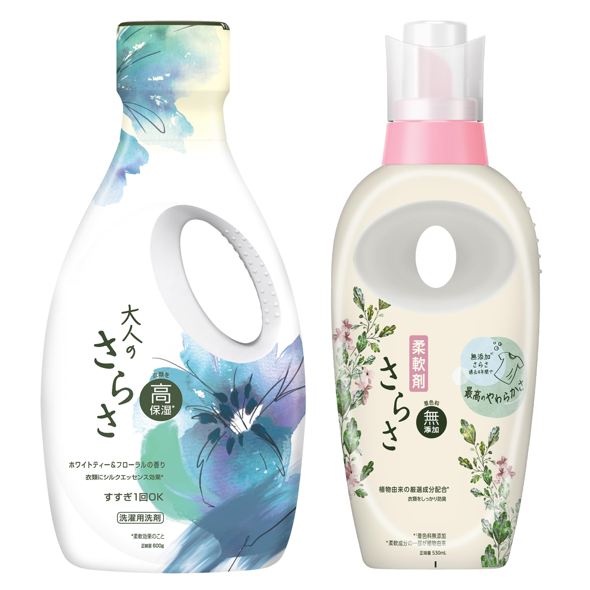 Amazon | 大人のさらさ 液体 無添加【洗剤+柔軟剤 本体セット】洗濯