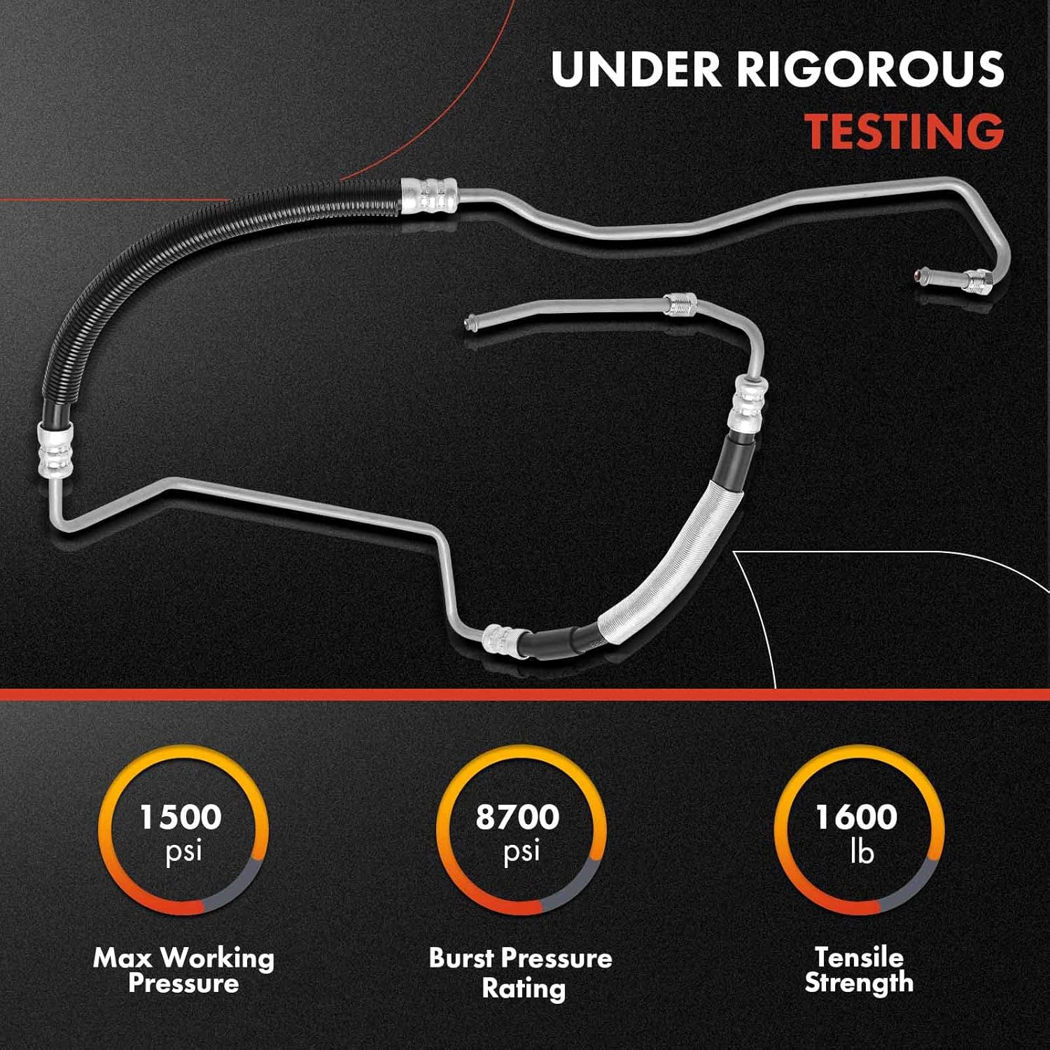 A-Premium Power Steering Pressure Hose Line Assembly Compatible with Chrysler 200 & Dodge Avenger 2011 2012 2013 2014, 2.4L, Pump To Gear/Rack Pinion