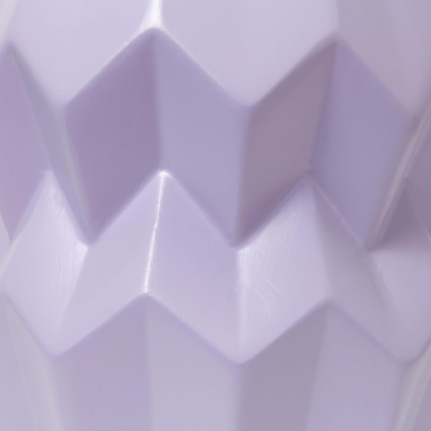 Simple Designs LT1165-LAV 12.5" Chic Glow Ceramic Geometric Table Lamp with White Fabric Shade, Stylish Accent Lighting, for Bedroom, Office, Living Room, Dorm, Lavender