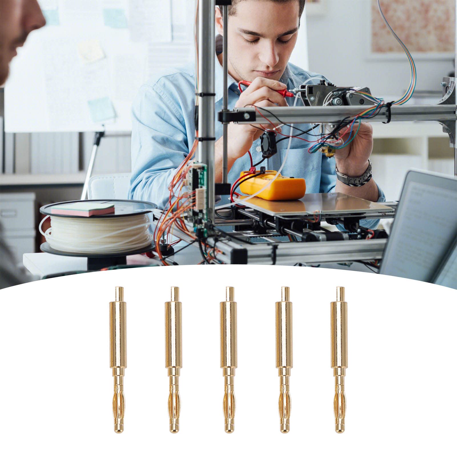 AKLOSIPY Set Di Adattatori A Spina Banana 5 Pezzi 2 Mm A 4 Mm - Alta - Foto 11