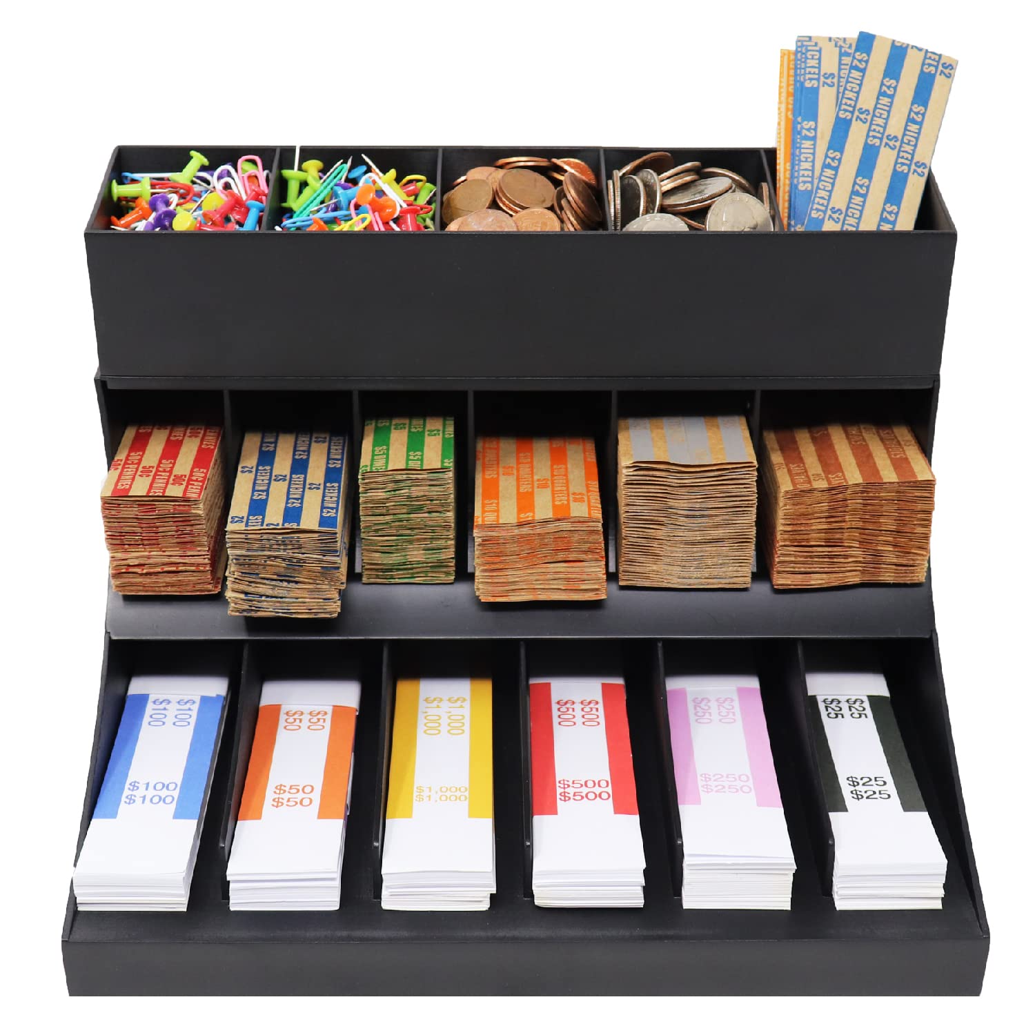 Amazon.com : Nadex 3 Tier Coin and Cash Wrapper Organizer - 12 ...