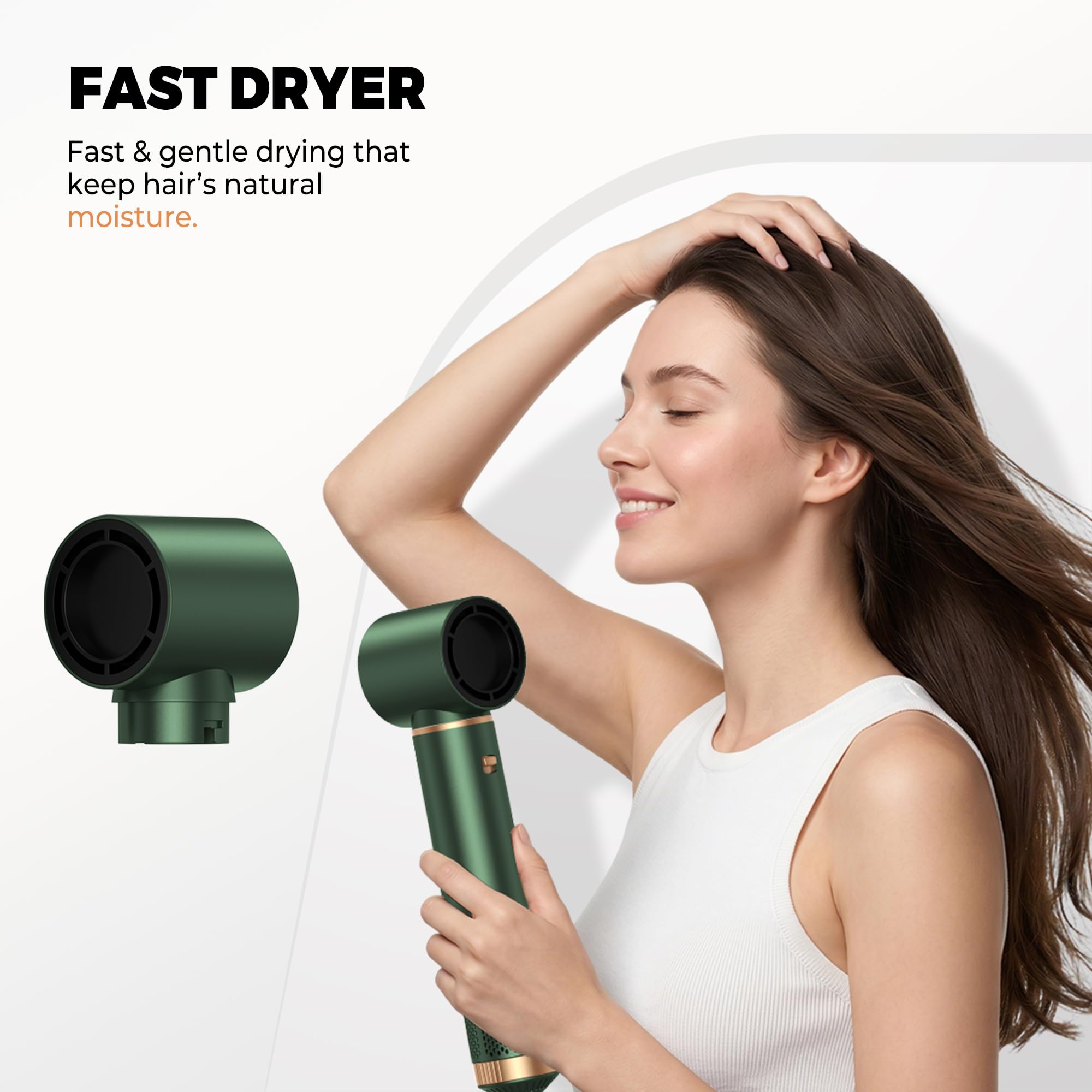OKWRAP Haarstyler Hair Styler Set Hairstyler 5 in 1 1000W, Multistyler Haare Föhn mit Automatischer Lockenstab Hair Dryer Brush Rundbürste Föhn Haarglätter für Glätten, Trocknen, Volumen, Locken
