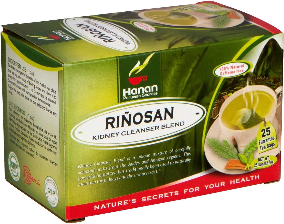 Riñosan Kidney Cleanser Blend Herbal Tea of Chanca Piedra (Stone