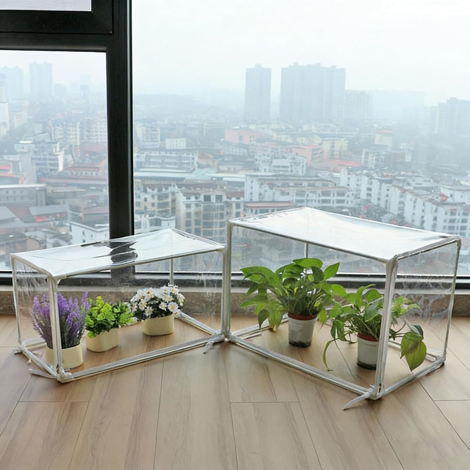 62x42x42cm Clear PVC Growth Enclosure Providing Superior Thermal Barrier and Spacious Area for Thriving Bushes Compact Plant Growing Tent