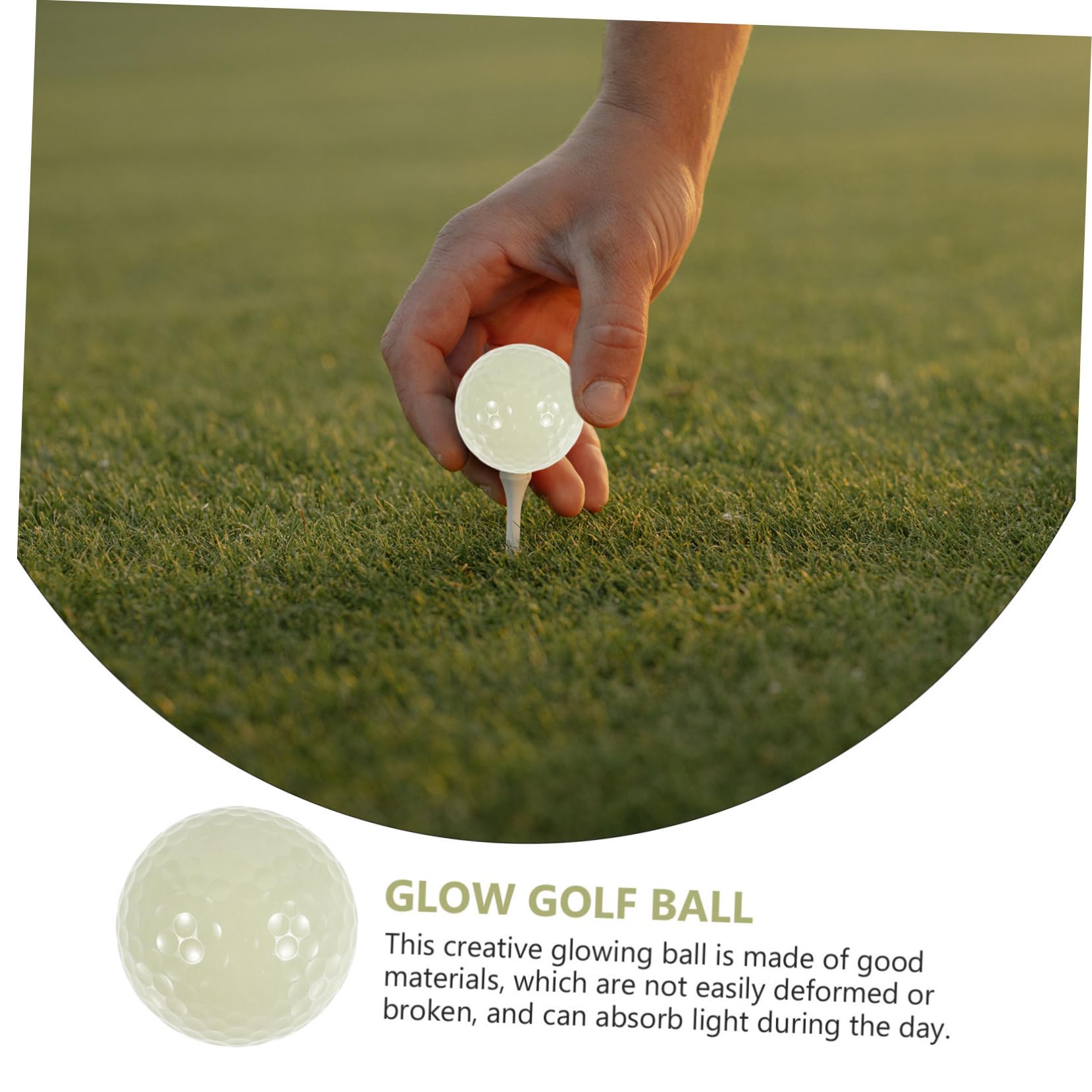 ifundom 4pcs Luminous Glow Dark Reusable Elastic Fluorescent Golf Training Balls for Night Play Present and Night Training