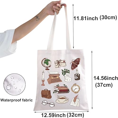 Miniatura 2 de BWWKTOP Dark Academia Bolso de mano de lona Misteriosos Regalos académicos David Statue Tote Bag Light Academia Bolso de hombro