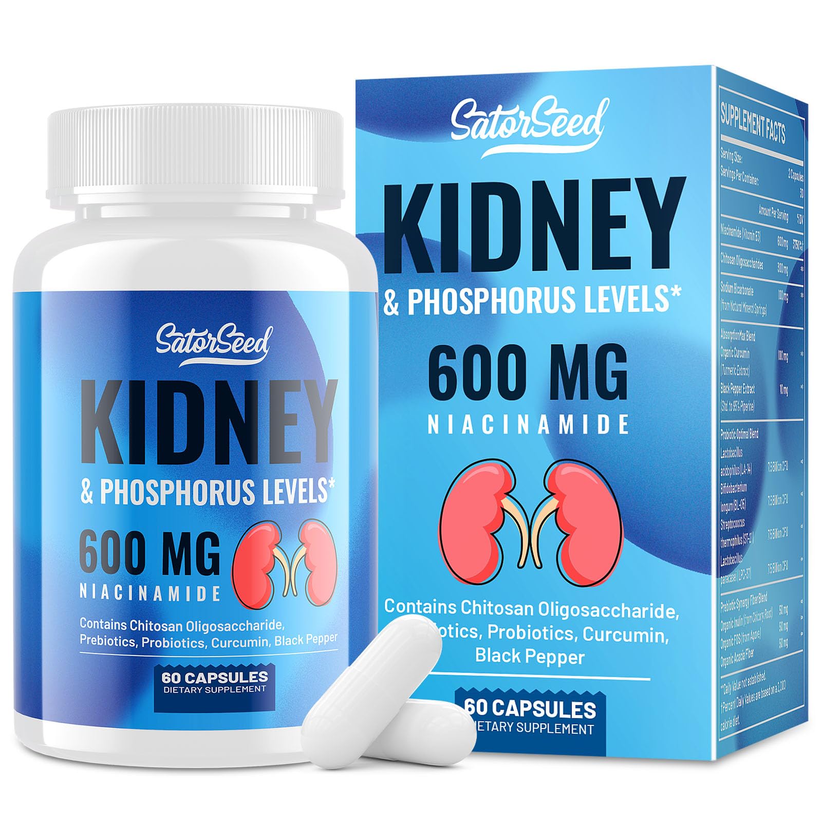 SatorSeed Kidney Support Supplement Cleanse Detox Kidney Supplements