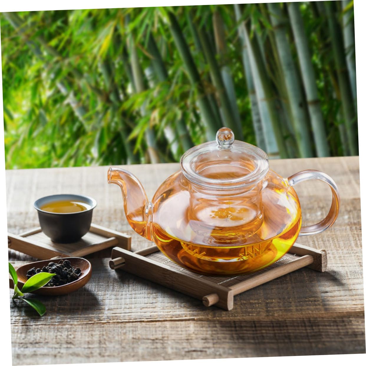 Cabilock 2 Piezas tetera de vidrio infusor te infusionador de te tea infuser cafetera tetera Infusor de para hojas sueltas. s con es para té suelto clara