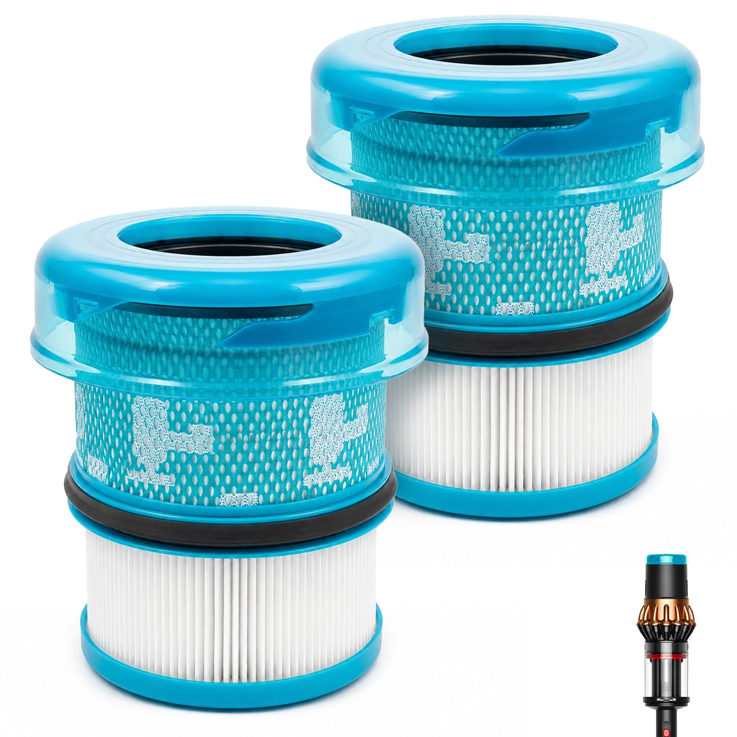 Compatible Dyson V16 Filter (2 Pack) Washable HEPA Filter Cartridge