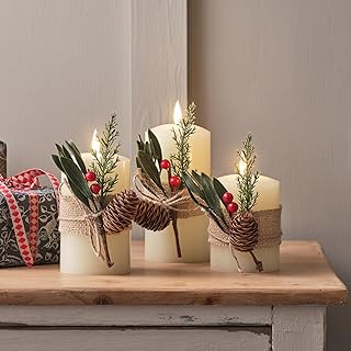 Lights4fun Set of 3 TruGlow® Battery Operated Flameless LED