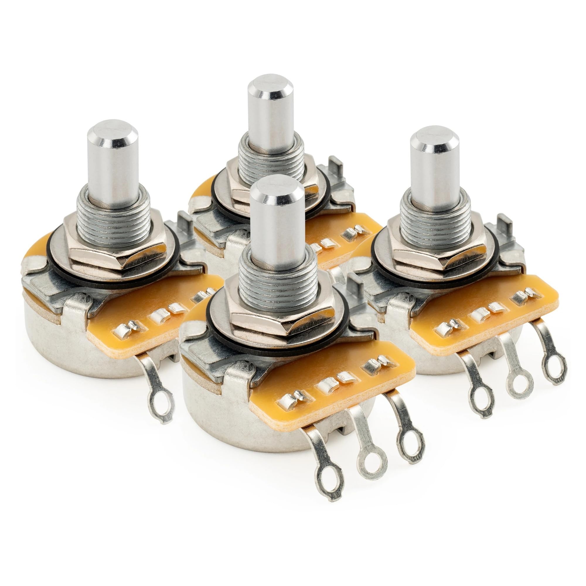 450 A250K Potenziometro conico 3/8 con albero standard solido for basso elettrico | Potentiometers(A250K x 4)
