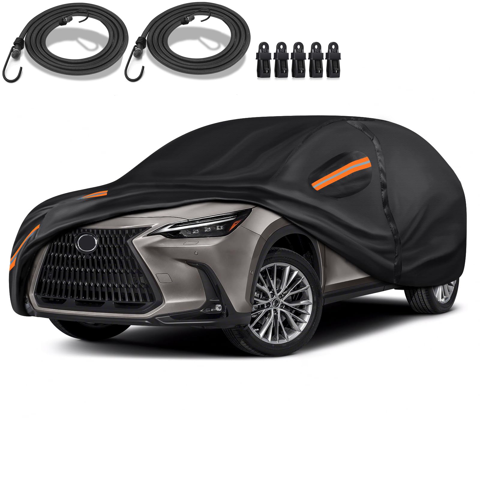 16-Layer Special Full Car Cover Fit for 2015-2023 Lex-us NX Series NX250 NX300 NX350h, Ultra Heavy 600D Oxford Cloth, All-Weather Protection Summer Sun Exposure and Winter Snow Rain Dust UV