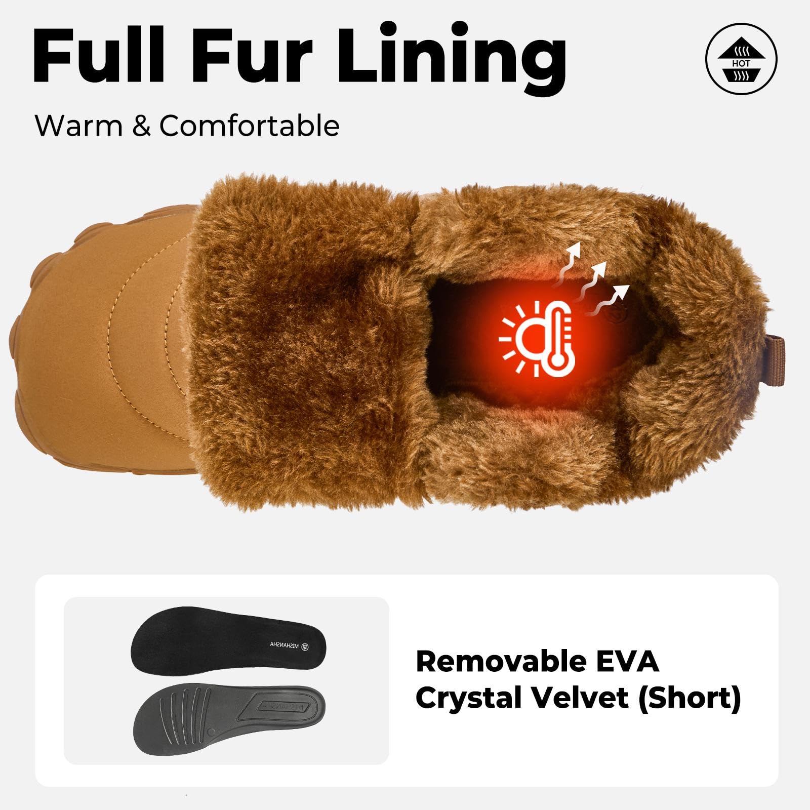 Mishansha Unisex Scarpe Invernali Barefoot Shoes Caldo Stivali Neve,Gr.36-48