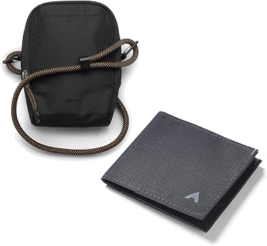 Allett Sport Wallet Jet Black & Daily Rope Bag Black for Men & Women