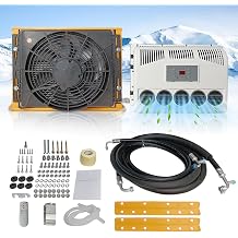 12V Tractor Air Conditioner 6500BTU, 12 Volt DC Inverter Air Conditioner, 750W, Quiet and Fast Cooling, Rugged Semi Truck, Van, Excavator, Agricultural Engineering Vehicle, Trailer 12V