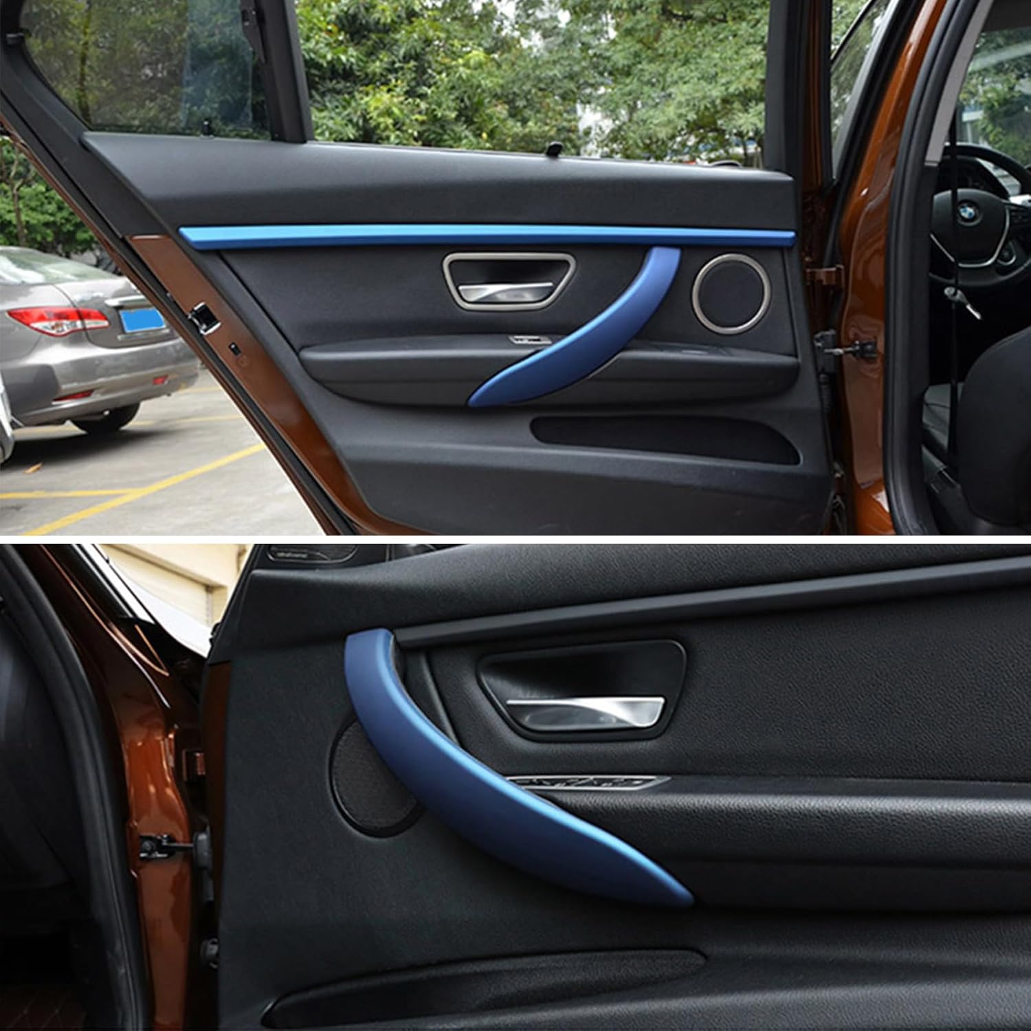 Car Door Handle for BMW 3 4 Series 3GT F34 F36 F30 2013-2018 Interior Door Handles Replace Cover Car Door Handle 320i 328i 330i 335i 340i (Sport Blue)